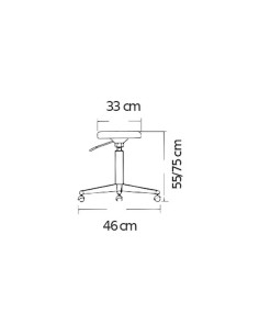 Tabouret à roulette pivotant 2